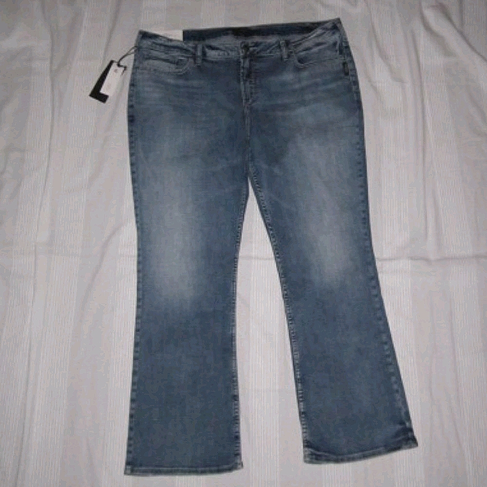 NWT SILVER JEANS ELYSE SLIM BOOT MID RISE CURVY 20